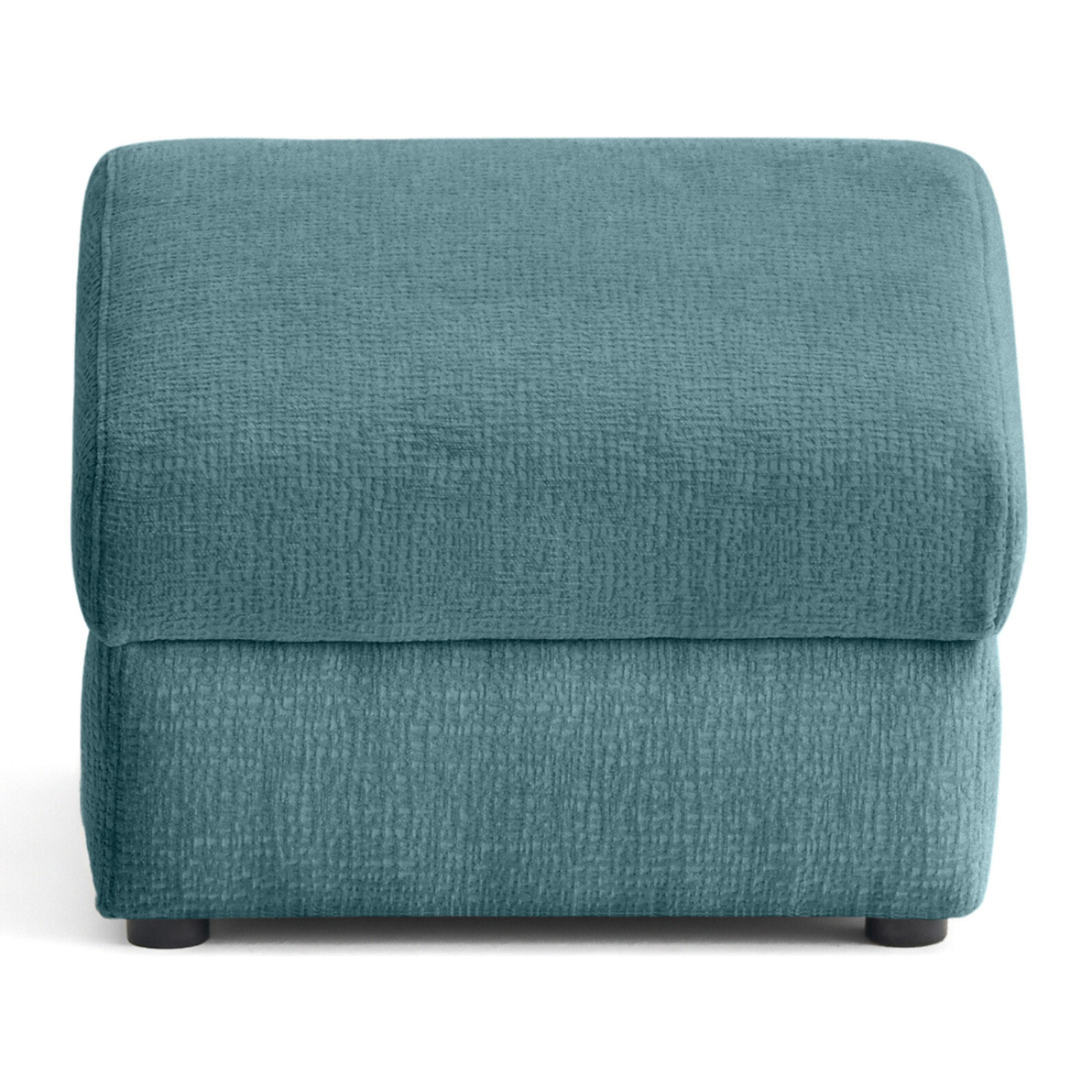 Bastille - pouf en tissu velours relief - Bleu