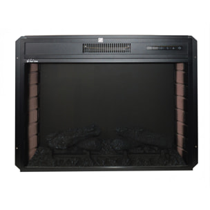 Chimenea eléctrica 2kW en cristal templado plano con mando a distancia y llama regulable CHE-630R PURLINE