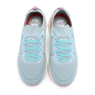 Zapatillas Cue Mujer Azul Claro