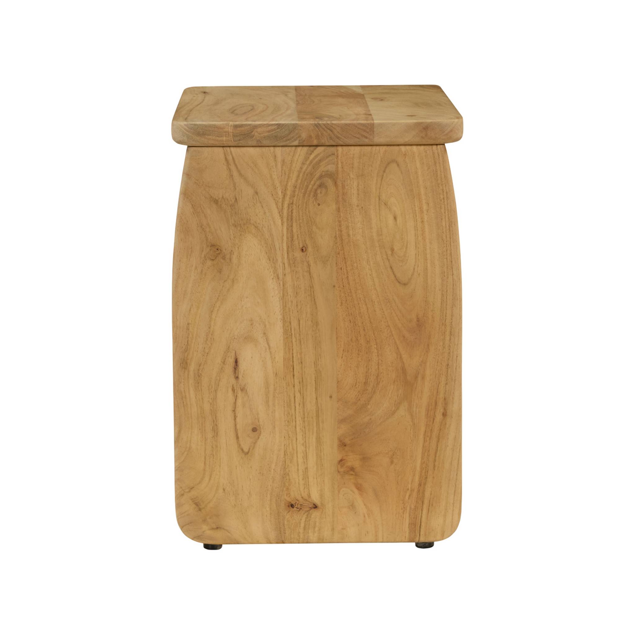 Table de chevet, table d'appoint exotique bois d'acacia (lot de 2) ASHA
