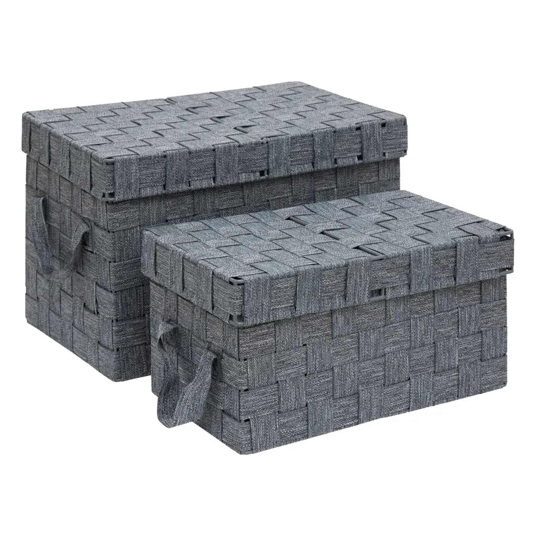 Set de 2 paniers Lise gris