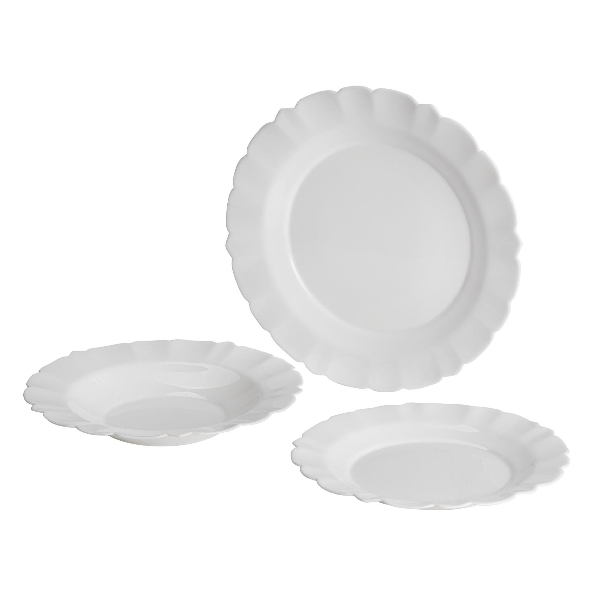 Juego de vajilla de 12pzs blanco san ignacio