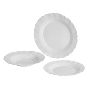 Juego de vajilla de 12pzs blanco san ignacio