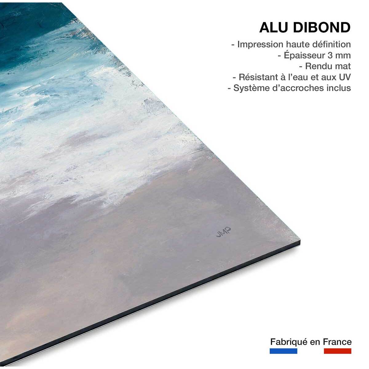 Tableau paysage abstrait Marée du soir Tableau alu Dibond