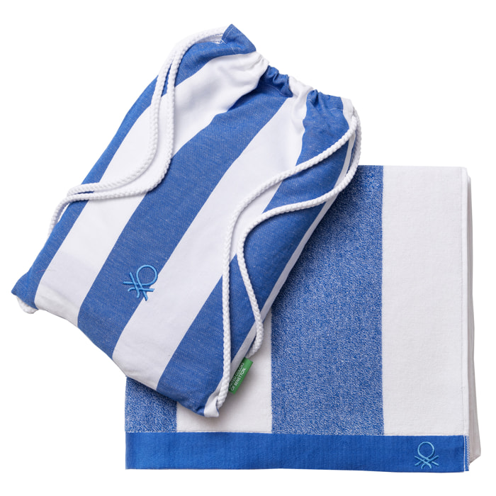 Set 2pc toalla de playa y mochila a juego benetton