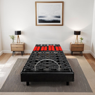 Sommier Électrique Superflex à Plots, 5 Plans de Couchage, Fermeté Réglable, Suspension Multidirectionnelle, relevage motorisé