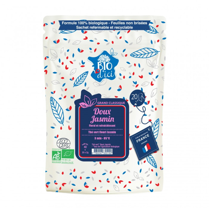 Thé vert Bio Doux Jasmin - Infusettes 20x2g