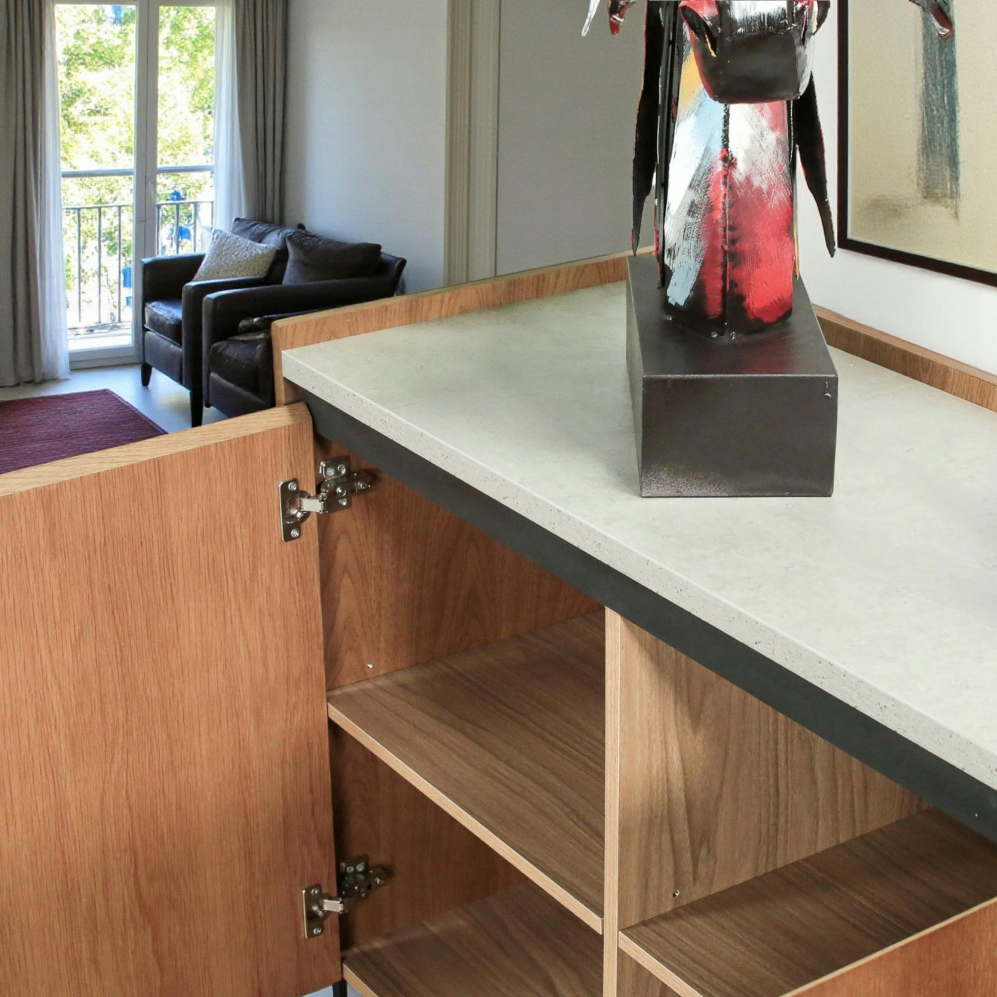 Buffet design en bois 3 portes 155 cm KINGSTON