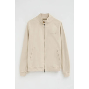 Giubbotto Harrington Bowery beige con ricamo Polo Club