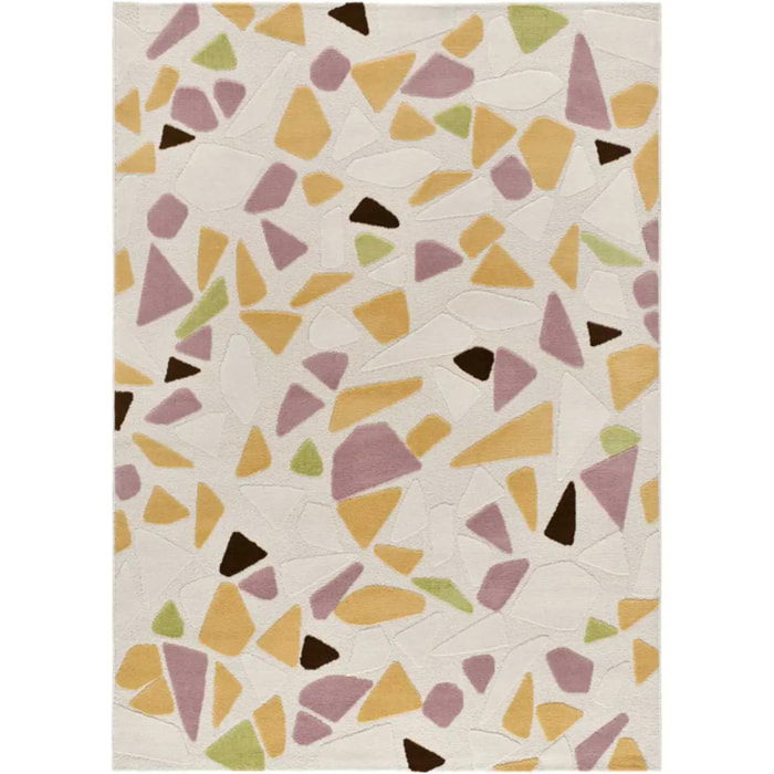 FLASHY Alfombra geométrica de pelo corto multicolor, varias medidas disponibles.