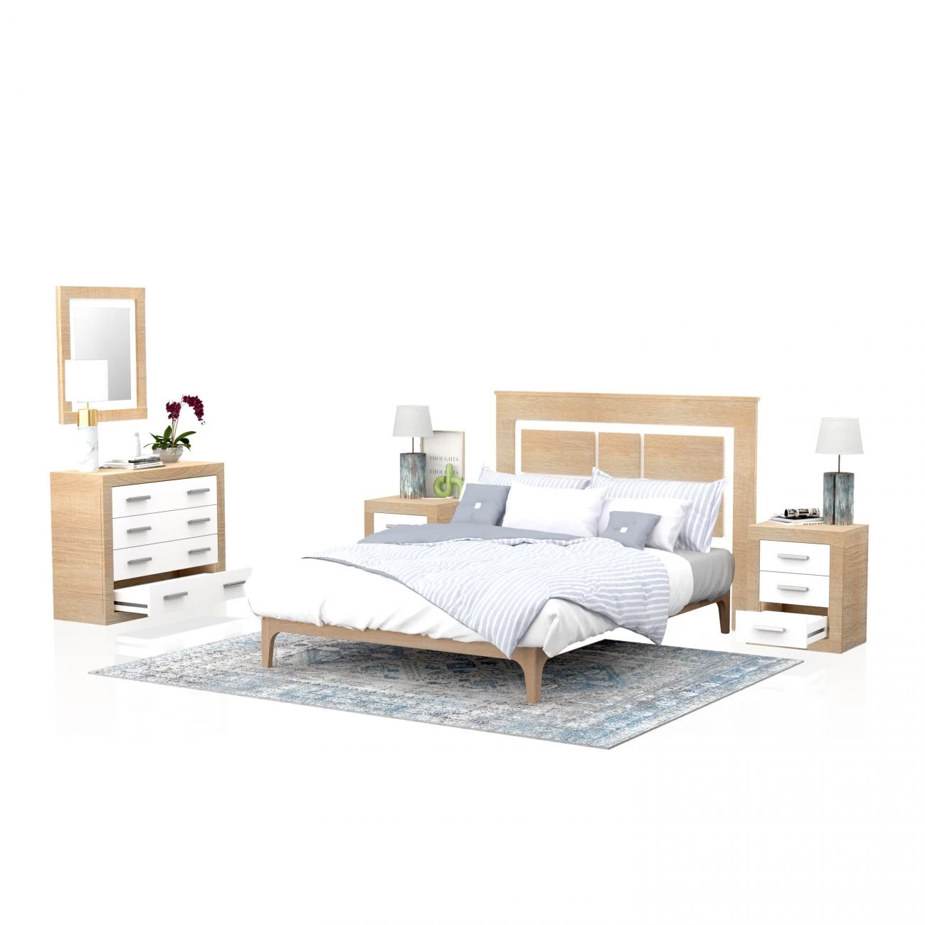 Dormitorio Kira 4C Cambria - Blanco