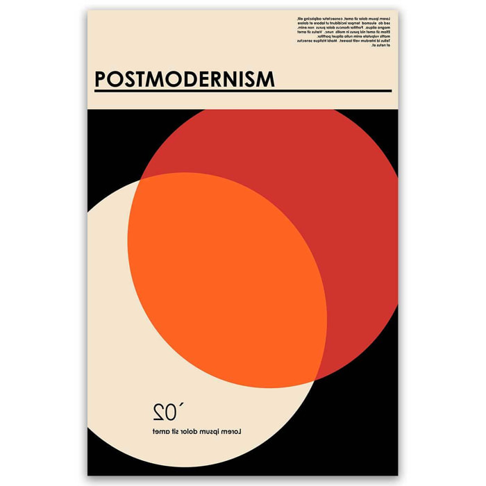 Tableau Postmodernism cercles abstraits Toile imprimée