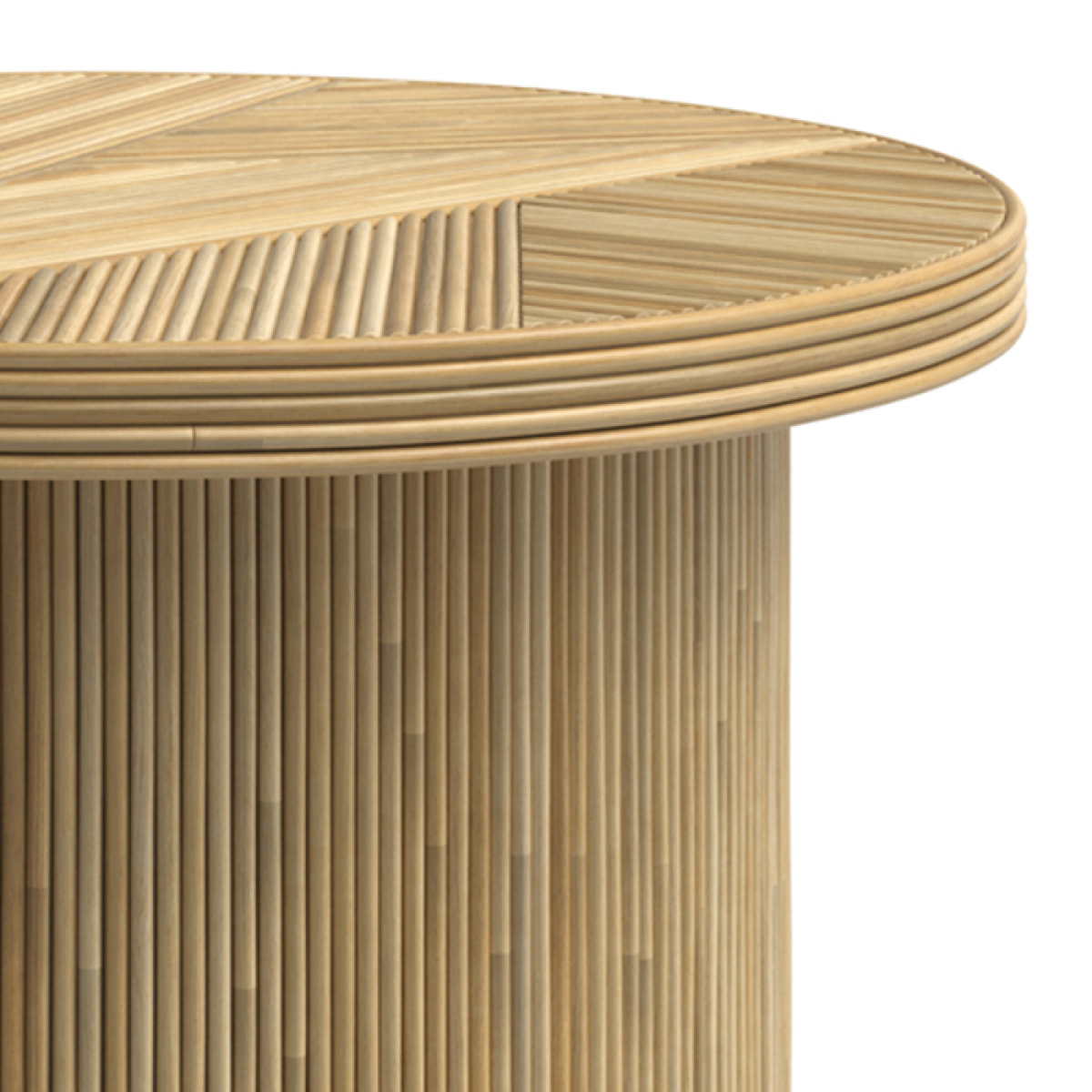 Table basse ronde D80 cm en rotin naturel - Hélène