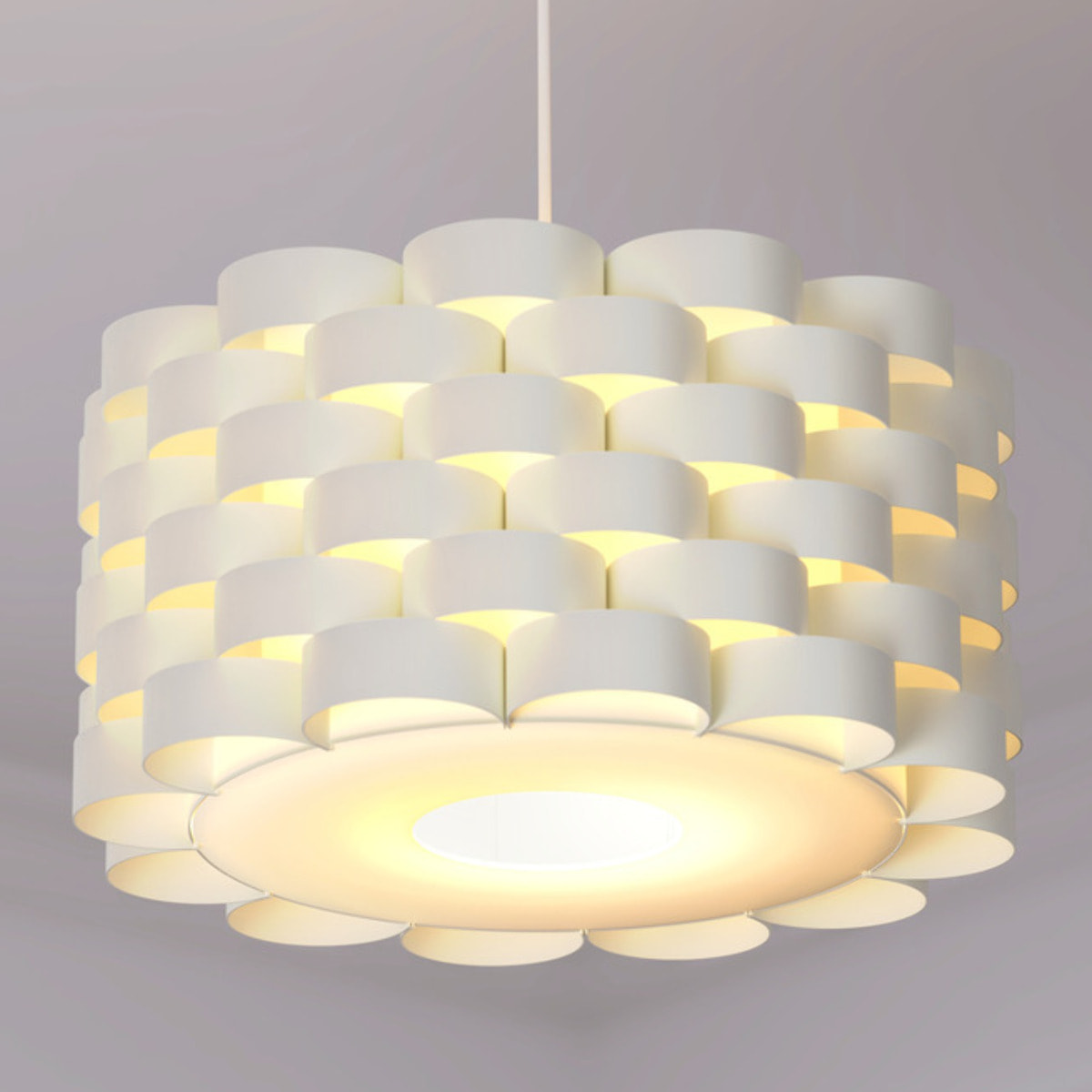 Suspension métal "Moki" blanc D42cm