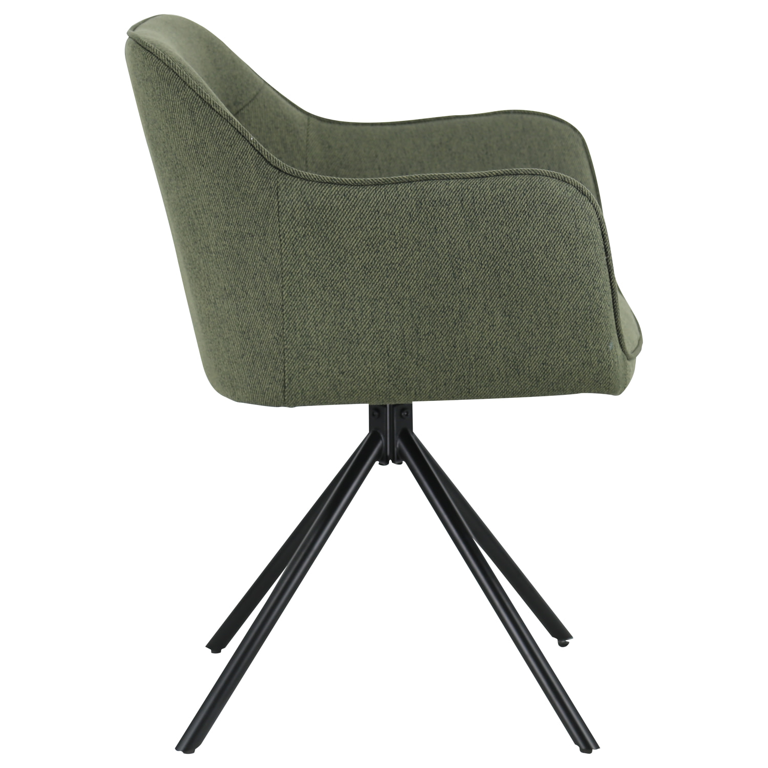 Lot de 2 chaises en tissu vert DANNA