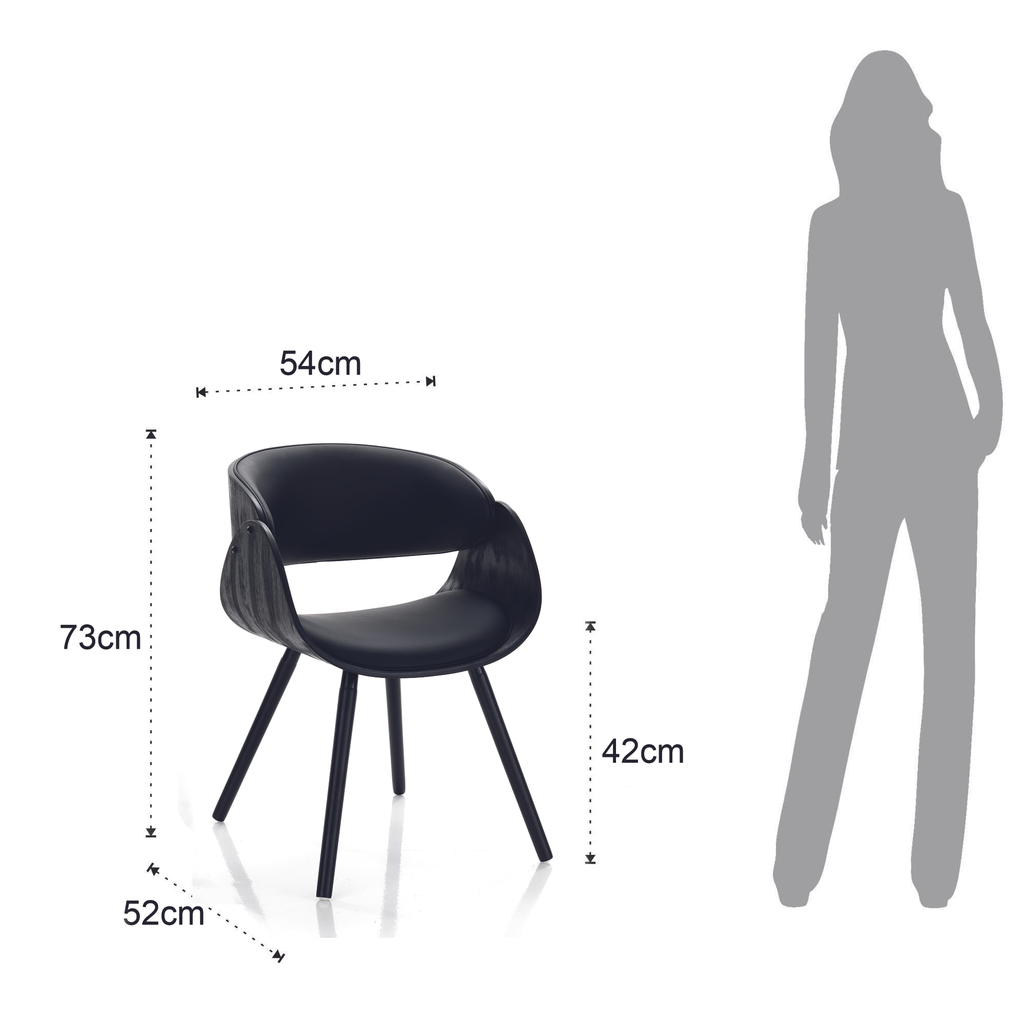 Tomasucci Chaise VISBY EVO TOTAL BLACK