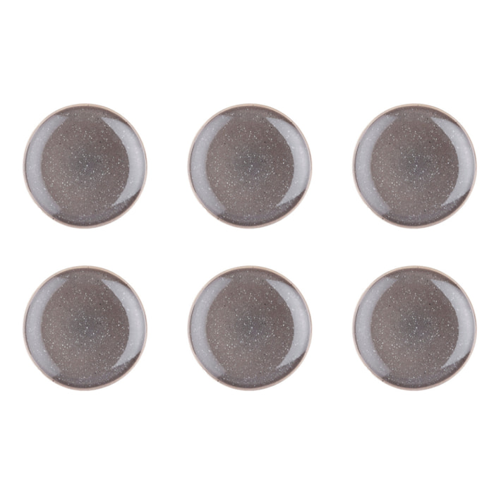 Assiette STELLAR Ø22cm - 6 pièces - Gris béton