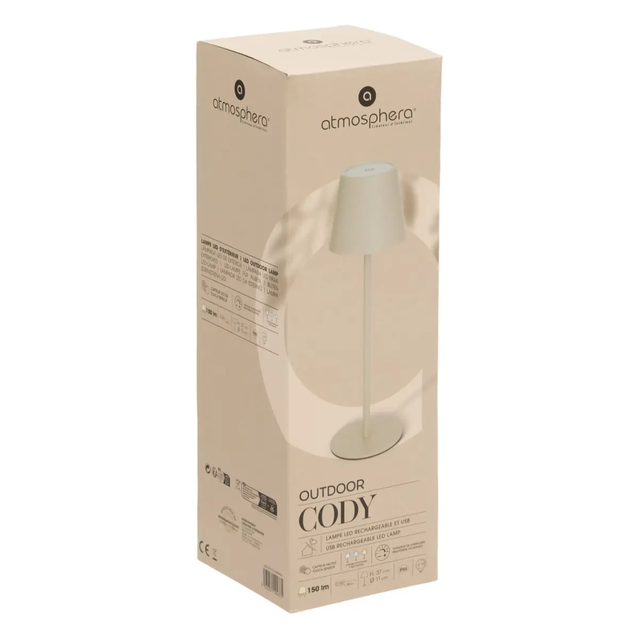 Lampe d'extérieur Cody H37cm argile