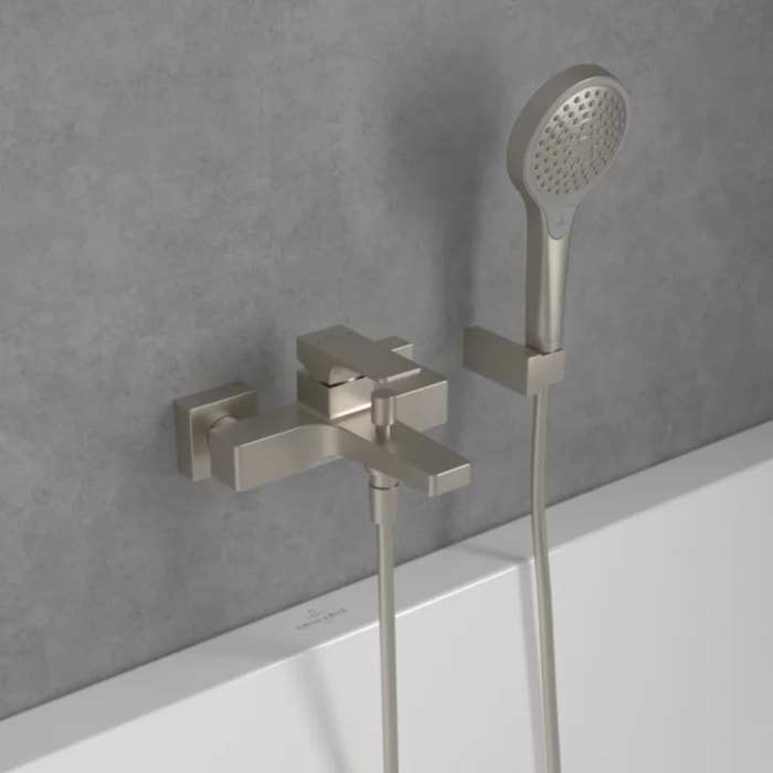 Mitigeur bain douche mécanique Architectura Square Brushed Nickel Matt