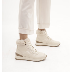 STIVALETTO SNEAKERS ZIP BEIGE