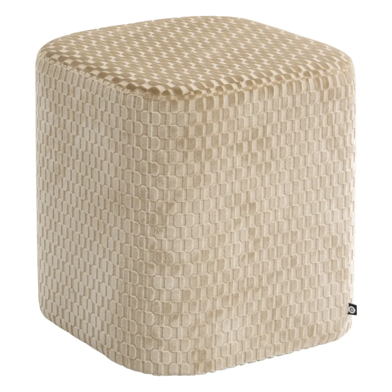 Pouf Selia carré 35x35cm ivoire