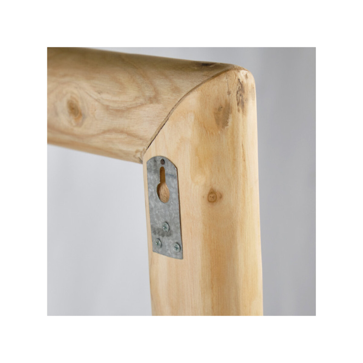 Porte serviettes avec miroir en bois massif de teck - ZAMORA