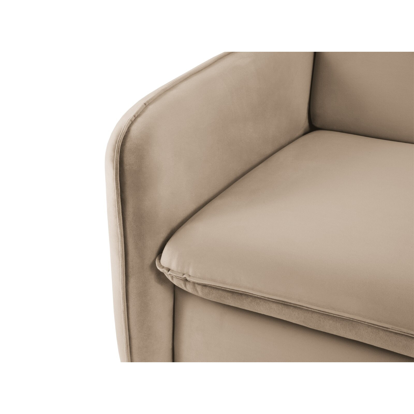 Canapé convertible "Vienna" 3 places en velours beige