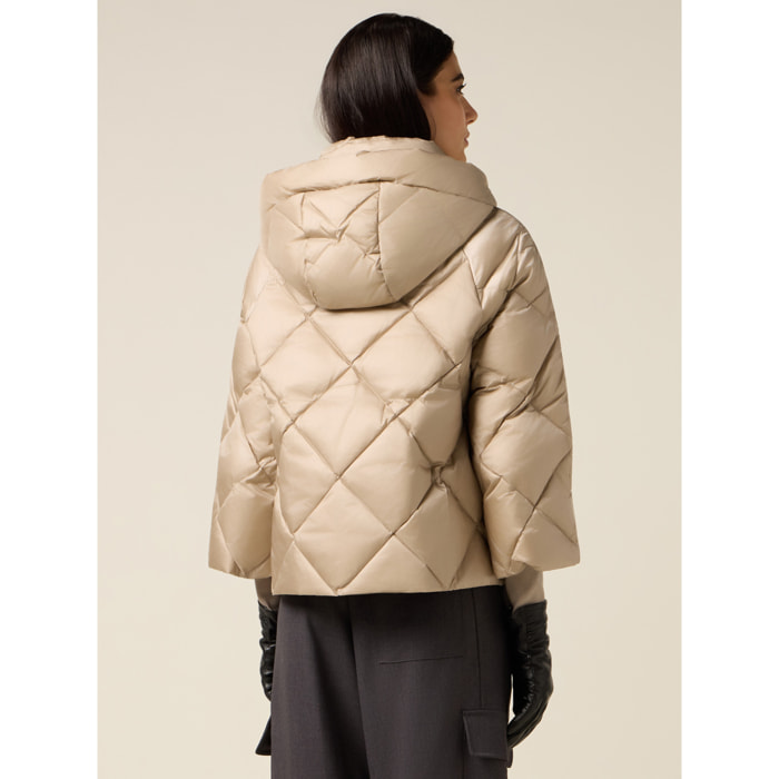 Oltre - Cappa in nylon trapuntato - Beige