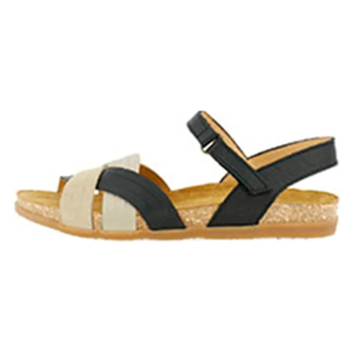 Sandalias N5242 MULTI LEATHER NOIR MIXED / ZUMAIA color Noir mixed