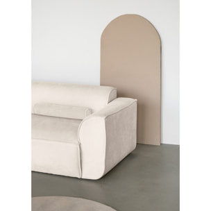 Felix - module d'assise droit en tissu texturé - Beige