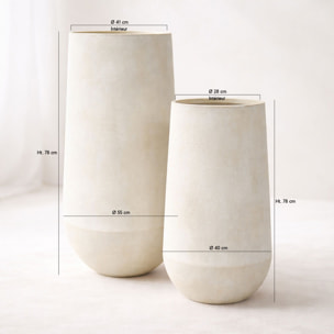 Set de 2 pots en terre d'argile  LAGOS