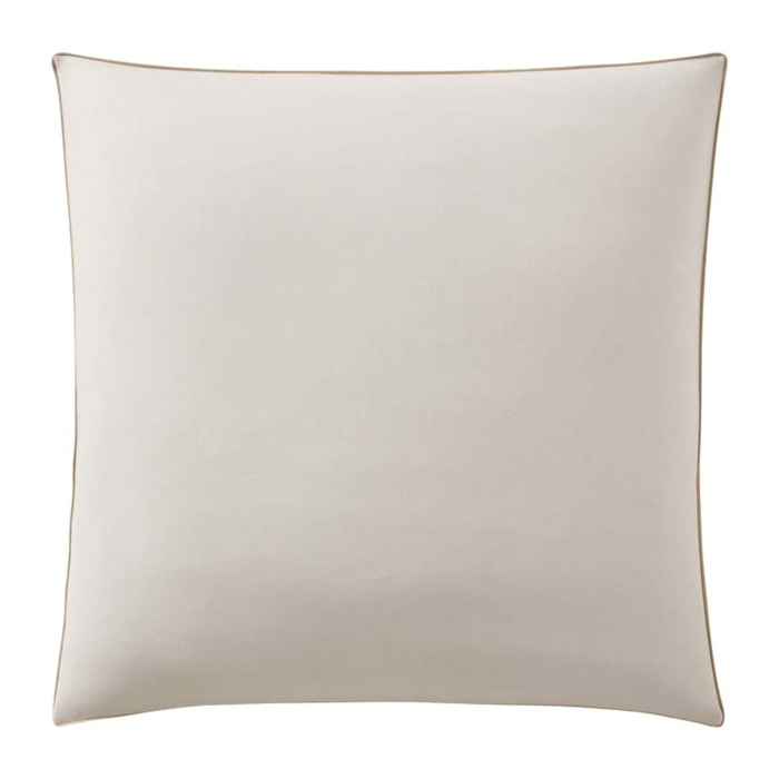 Taie d'oreiller bicolore en coton, BONS JOURS, Beige Sable/ Beige Crème