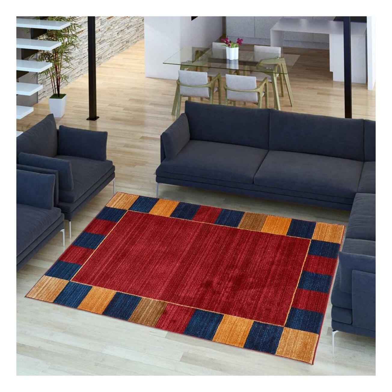 Tapis salon et chambre tissé motif simple MEBO