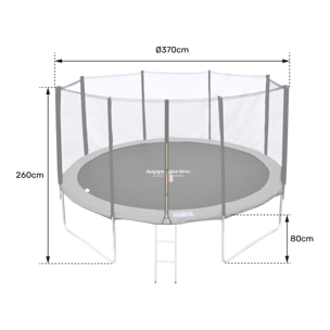 Trampoline réversible avec accessoires -