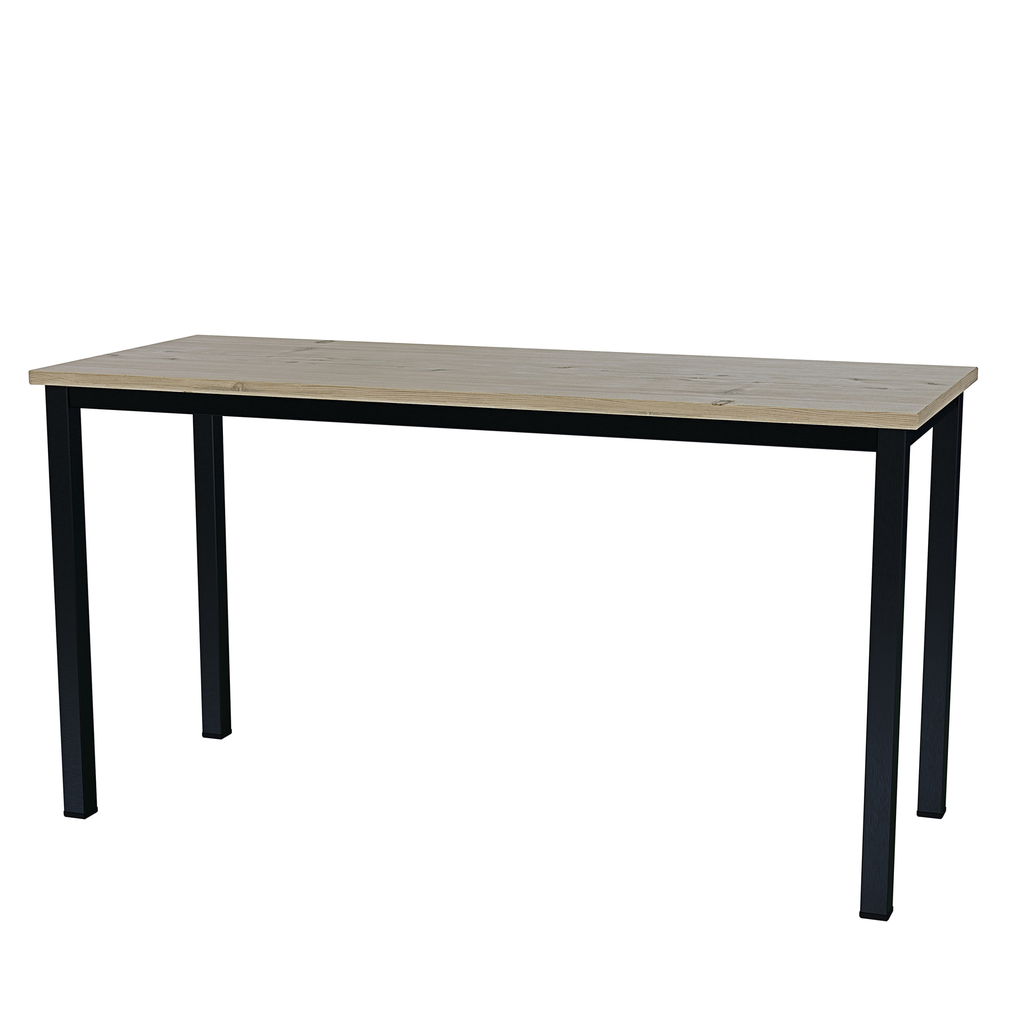 Scrivania Tavolo Da Computer PC In Legno Gambe In Metallo Scrittoio Desk Ufficio Studio Cameretta Soggiorno Design Moderno 138x55x73 Cm Nero E Rovere