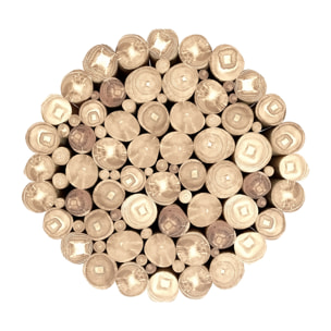 Table d'appoint de jardin ronde  en rondins de teck D30 cm - Imani