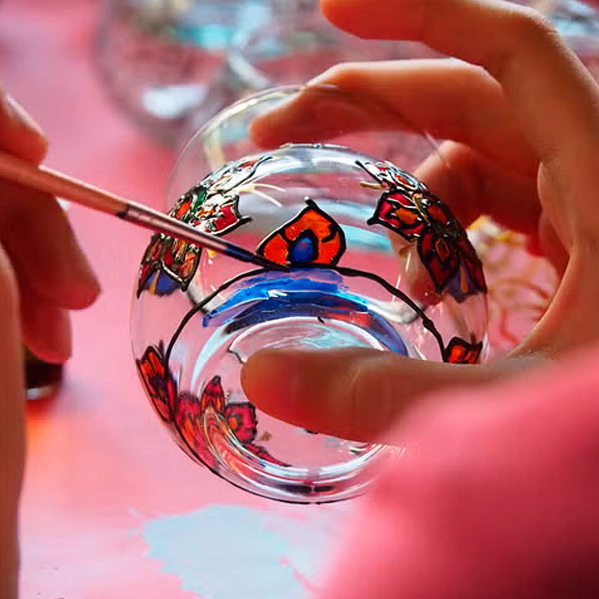 Pack da 6 Uds. PITTURA CERAMICA E VETRO 45 ml COLORE ARANCIONE