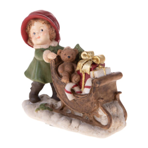 Bimba con slitta pacchi dono - Pezzi 3 - ROSSO - Bianchi Dino SpA