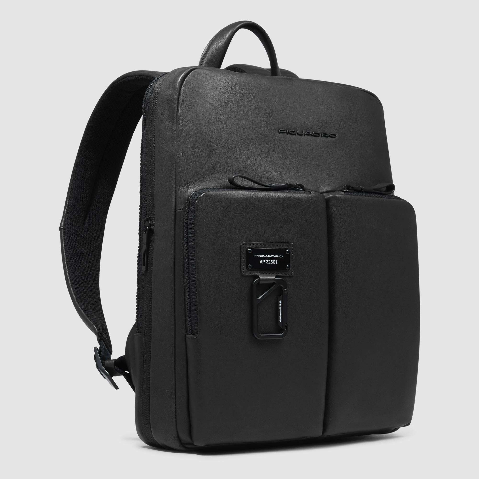 Piquadro Zaino uomo sottile porta pc 14", espandibile