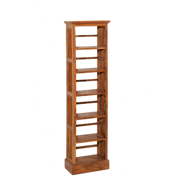 AYAN - Étagère bibliothèque marron 45 cm bois teck