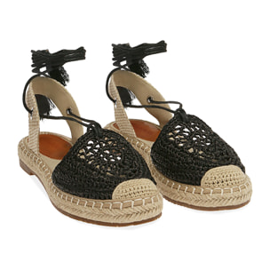 Alpargatas crochet negras