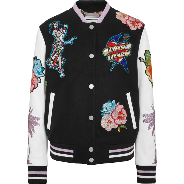 PHILIPP PLEIN Leather Bomber HAWAII