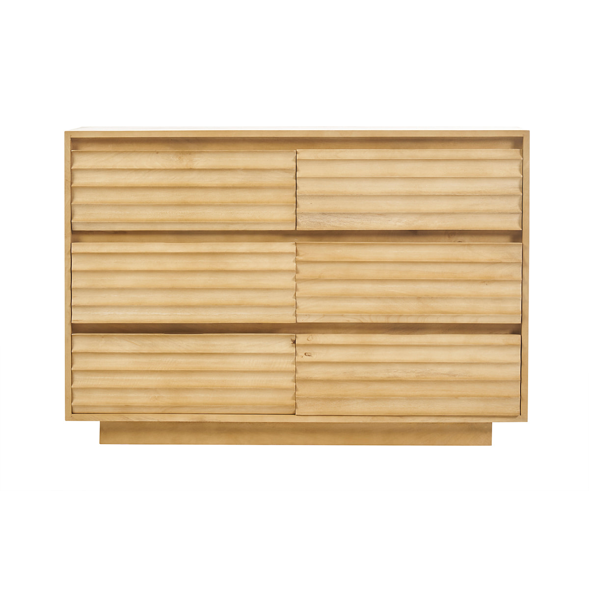 Commode en bois manguier massif 6 tiroirs L110 MATCHA