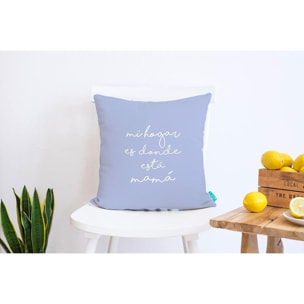Funda de cojín "Mi hogar es donde está mamá"