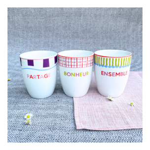 Lot de 6 gobelets, RELAX SUNSET