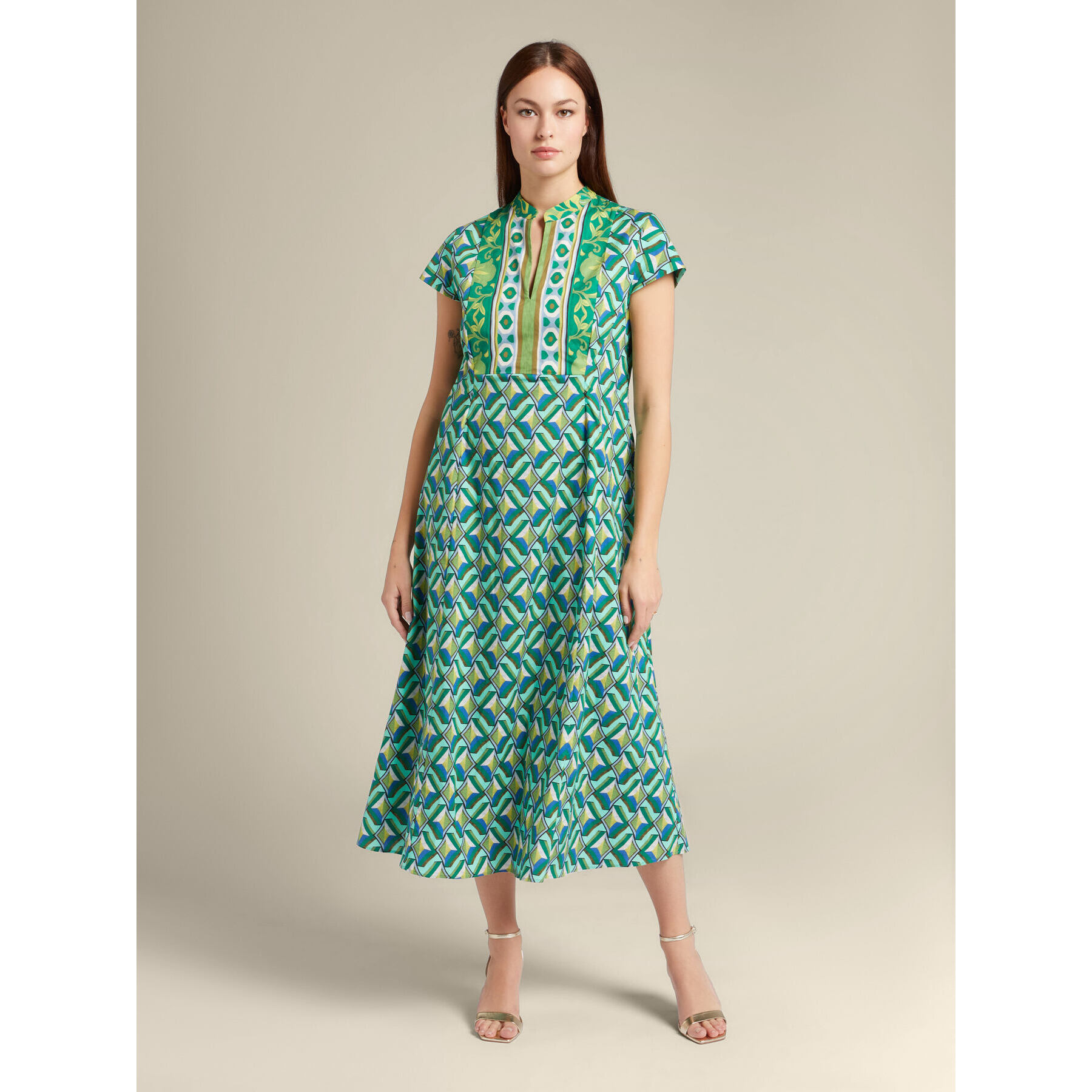 Elena Mirò - Vestido estampado - Verde