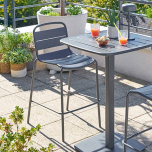Chaise haute de jardin Alegoria empilable gris graphite