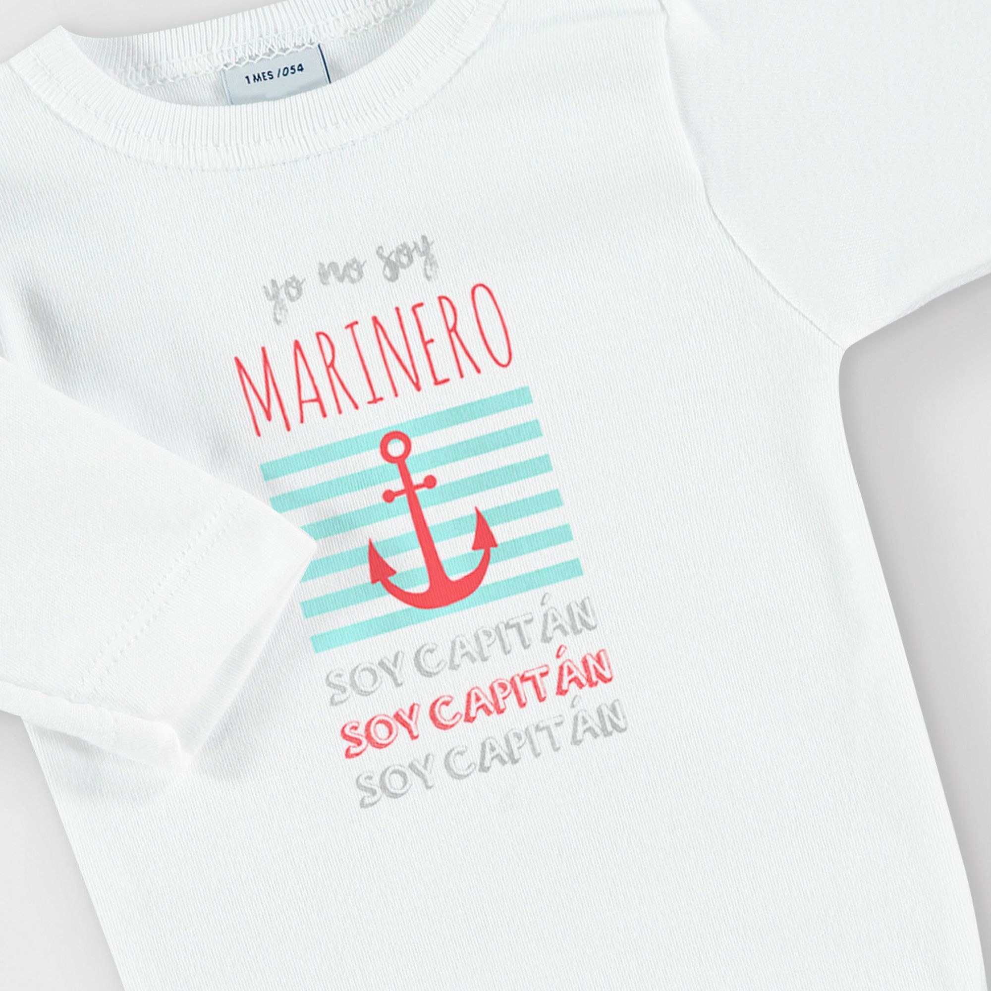 Body bebé manga larga personalizado frases