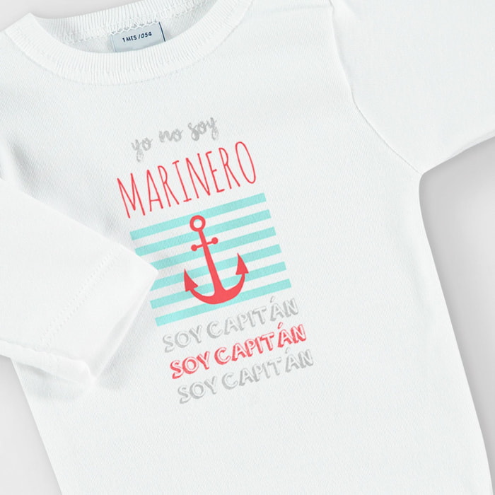 Body bebé manga larga personalizado frases