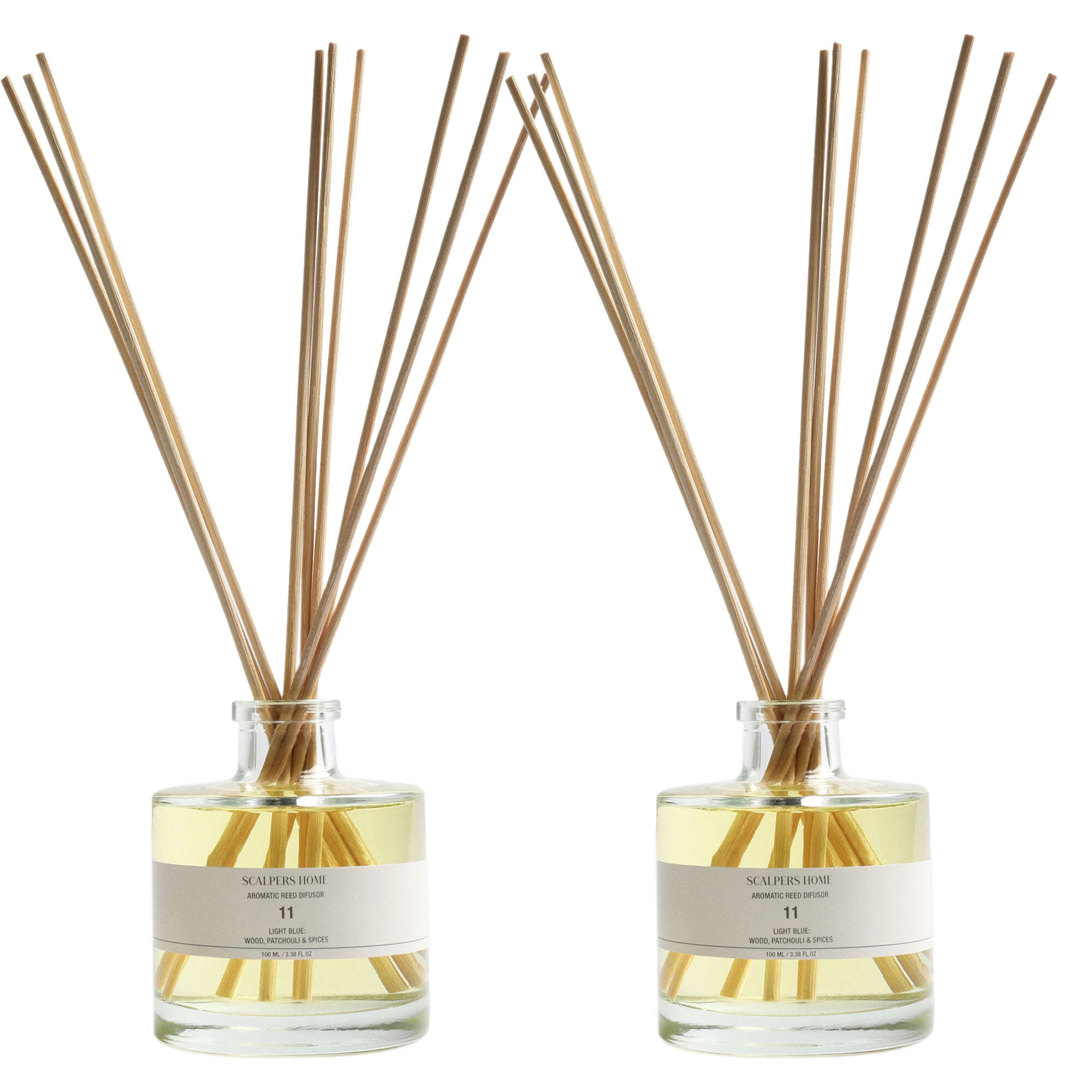 Set de 2 difusores mikado de 100ml aroma white lotus scalpers